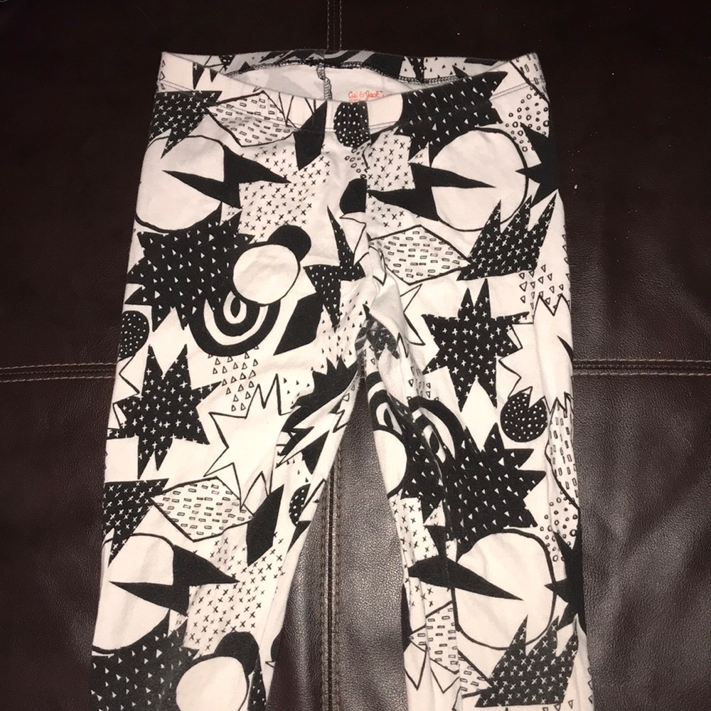 Black and White Comic Print Leggings